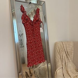 Ruffled Bodycon Midi Dress